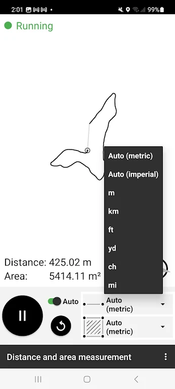 Distance and area measurement ภาพหน้าจอ 3