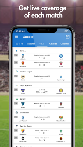 Live score hunter-football live&sports live स्क्रीनशॉट 2