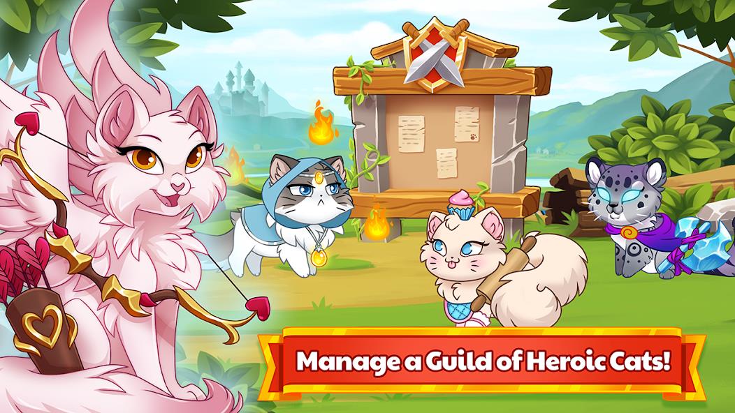 Castle Cats - Idle Hero RPG Mod Ekran Görüntüsü 0