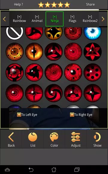 Sharingan - Eye And Hair Color Screenshot 2