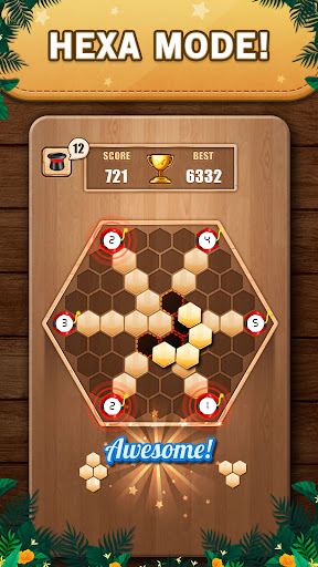 Wooden 100 Block Puzzle Game ภาพหน้าจอ 1