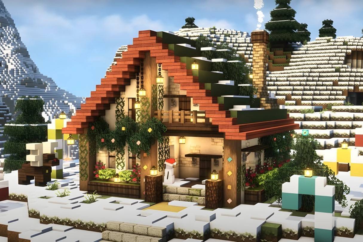 Christmas themed house