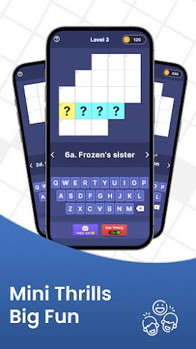 Crossword Mini-Word Puzzle ဖန်သားပြင်ဓာတ်ပုံ 0