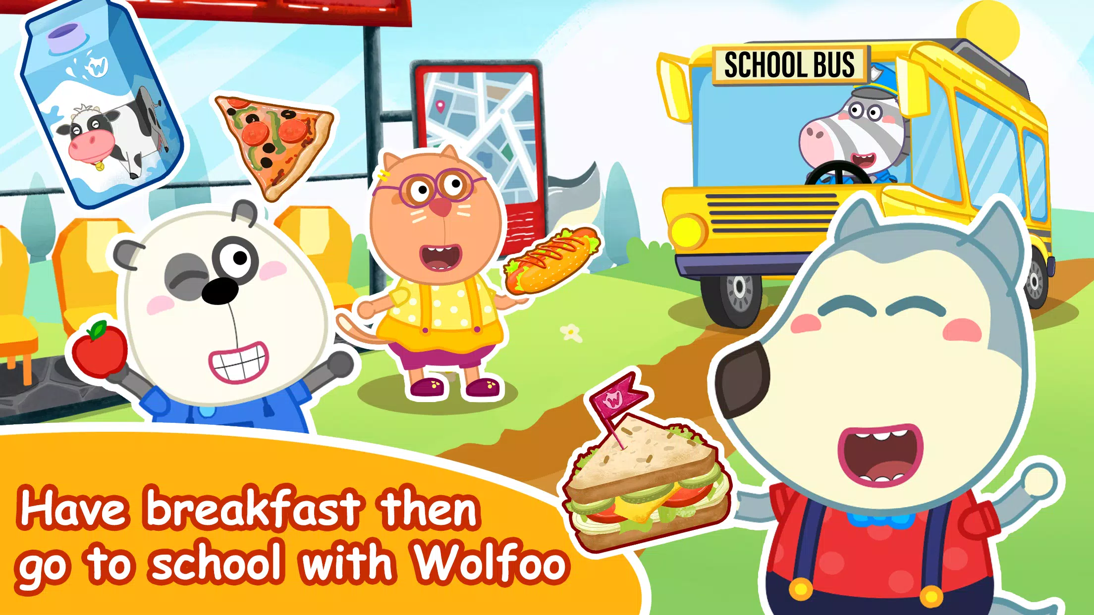 Wolfoo A Day At School ภาพหน้าจอ 0