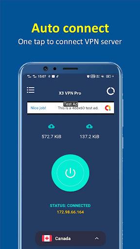 X3 VPN Pro - Fast , Secure & Unlimited VPN स्क्रीनशॉट 1