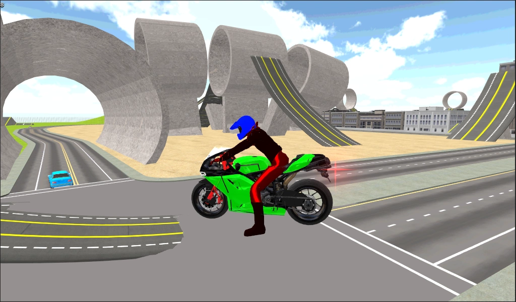 Motorbike Stunt Race 3D Ekran Görüntüsü 0