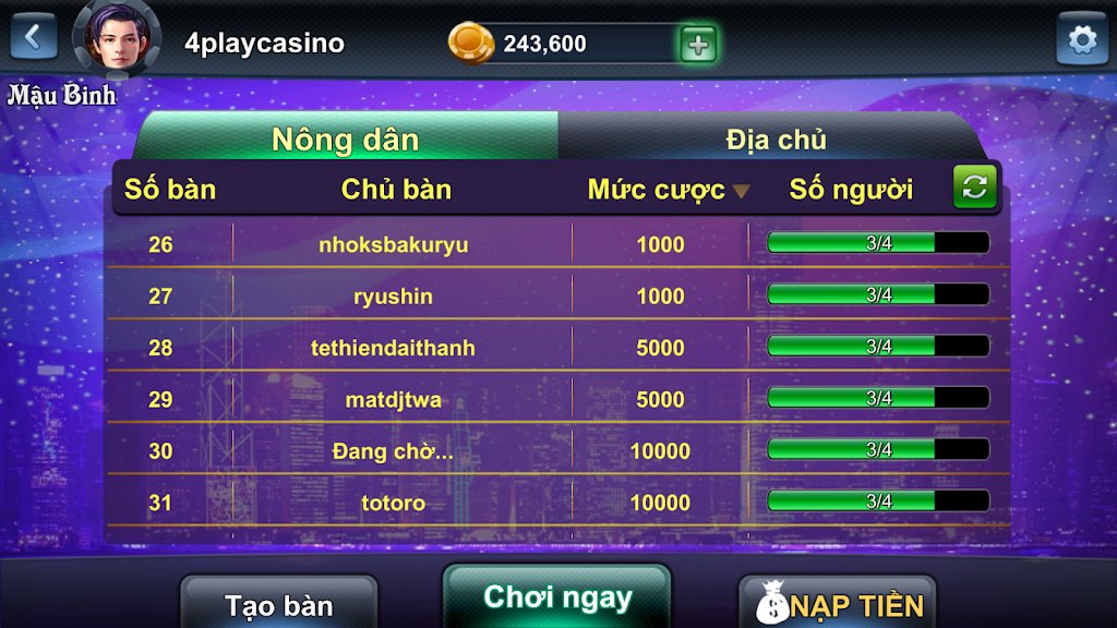 4Play - Mau Binh Online應用截圖第1張