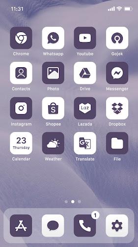 Wow Violet Theme - Icon Pack Captura de tela 1