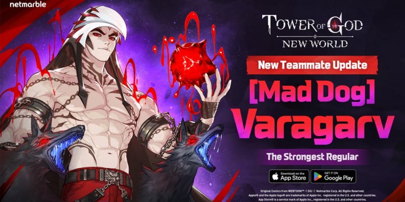 神之塔：New World - 1週年紀念！度假慶典！ 歡迎 SSR [Mad Dog] Varagarv 加入戰鬥以及大量的遊戲內活動