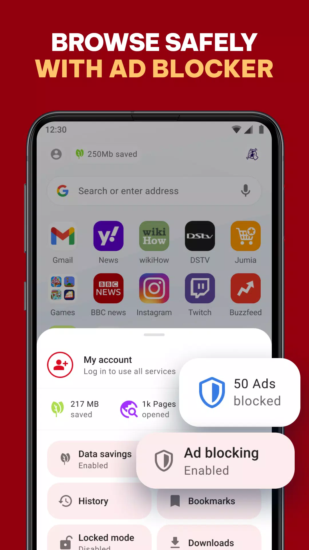 Opera Mini 網頁瀏覽器應用截圖第2張