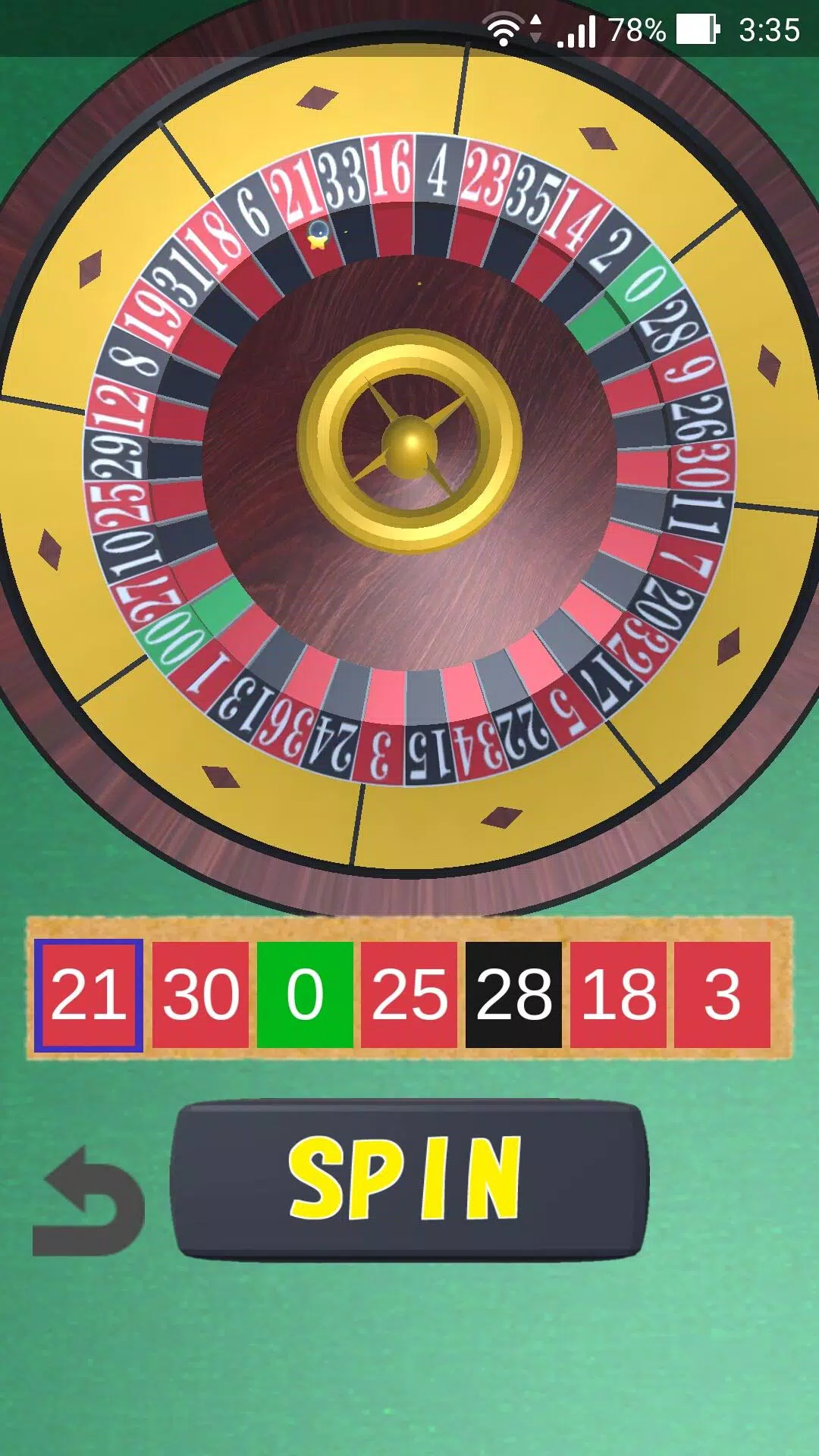 Roulette Wheel Schermafbeelding 1