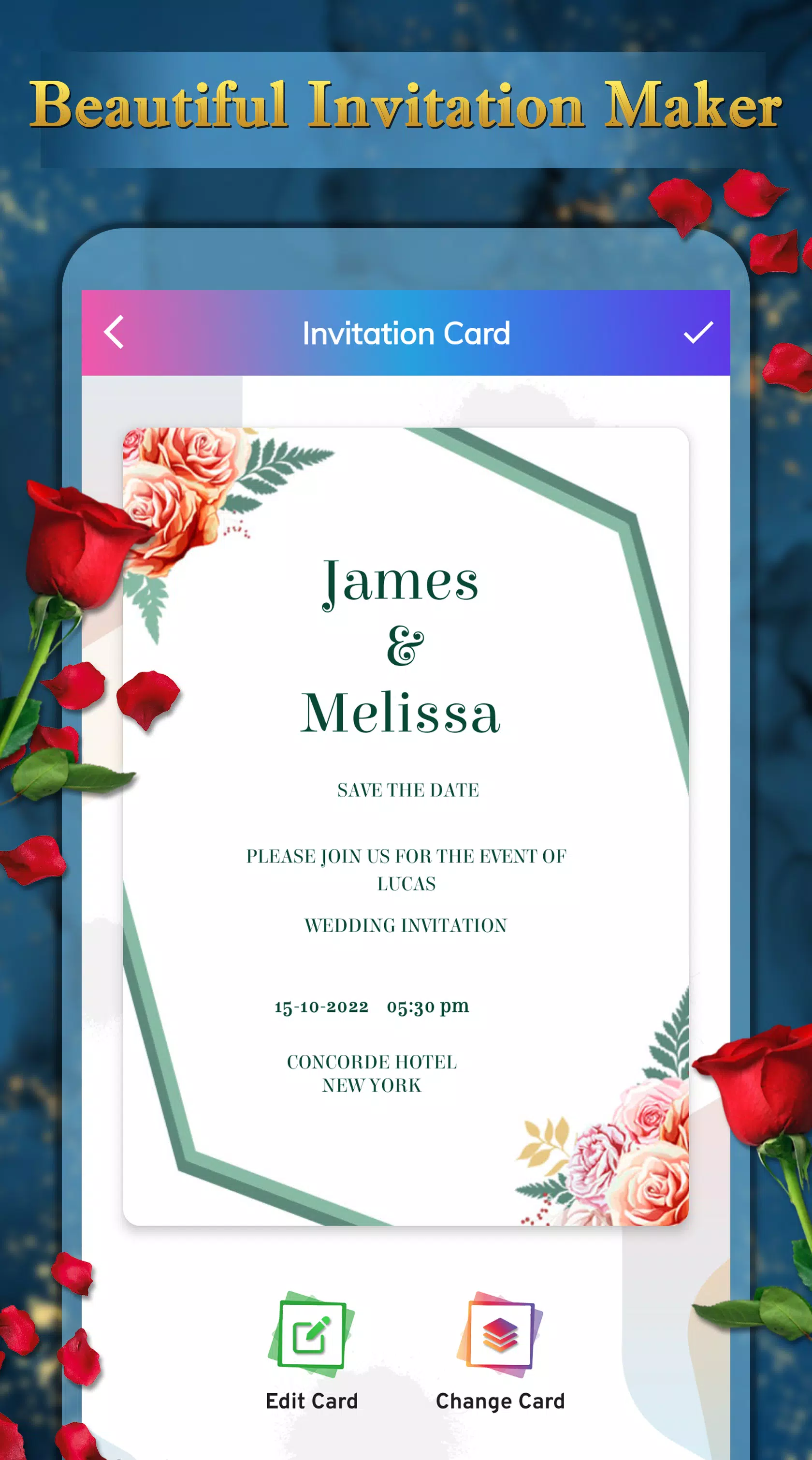 Invitation Card Maker Ảnh chụp màn hình 3