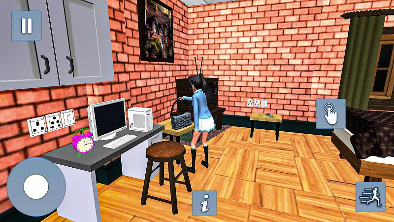 Anime Games: Office Girl Sim Captura de tela 1