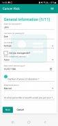 Cancer Risk Calculator Captura de tela 1