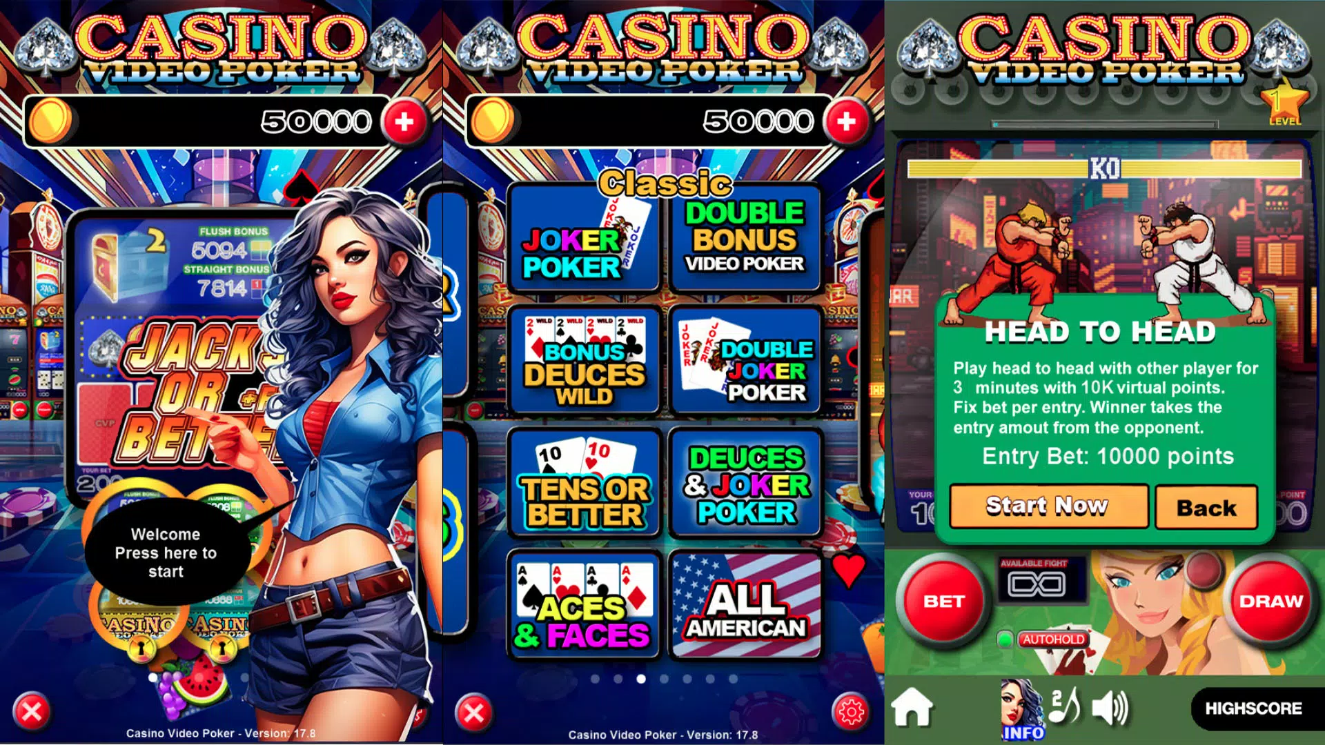 Casino Video Poker Zrzut ekranu 0