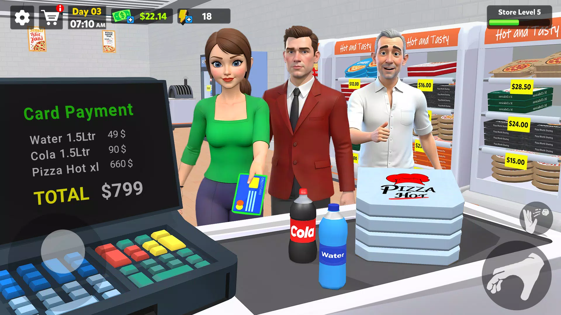 Pizza Shop Simulator 3D Ekran Görüntüsü 2