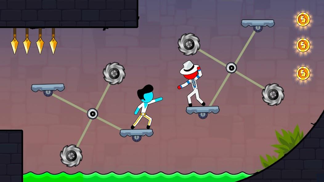 Stickman Red boy and Blue girl Mod Ekran Görüntüsü 2