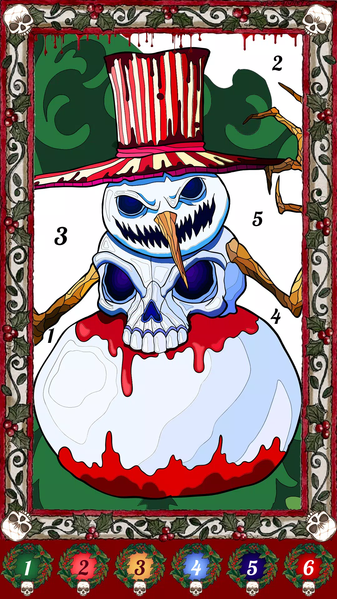 Dark Christmas Coloring Game Capture d'écran 2