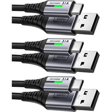 3-पैक INIU USB टाइप-C से USB टाइप-ए केबल्स