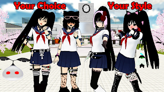 SchoolGirl AI 3D Anime Sandbox Ảnh chụp màn hình 0