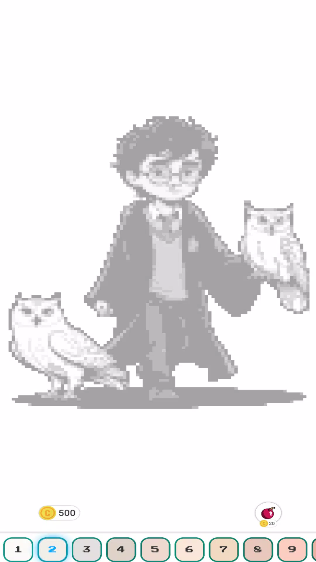 Hogwart Cartoon Pixel Art Captura de pantalla 0