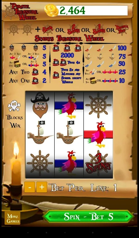 Pirate Treasure Wheel Screenshot 0