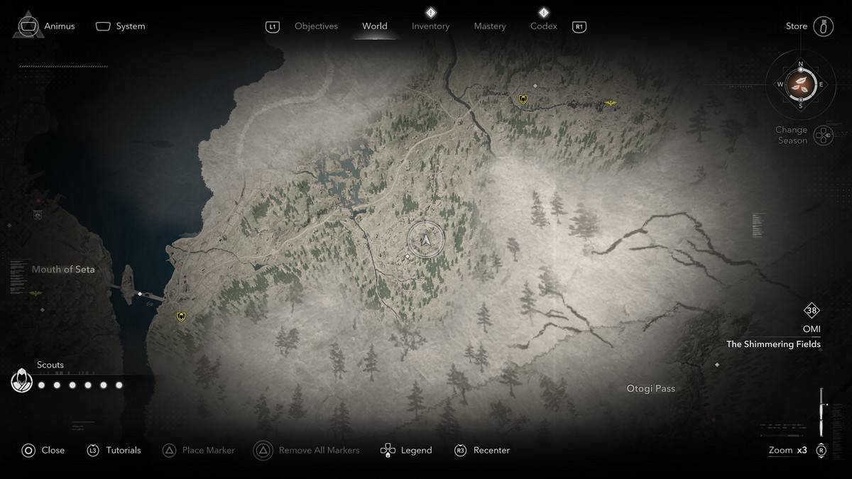 ที่ตั้งตามตำนาน Sumi-E ในเงามืดของ Assassin's Creed