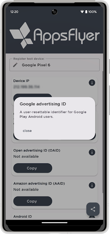 My Device ID by AppsFlyer Ảnh chụp màn hình 1