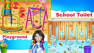 School Cleanup - Cleaning Game स्क्रीनशॉट 3