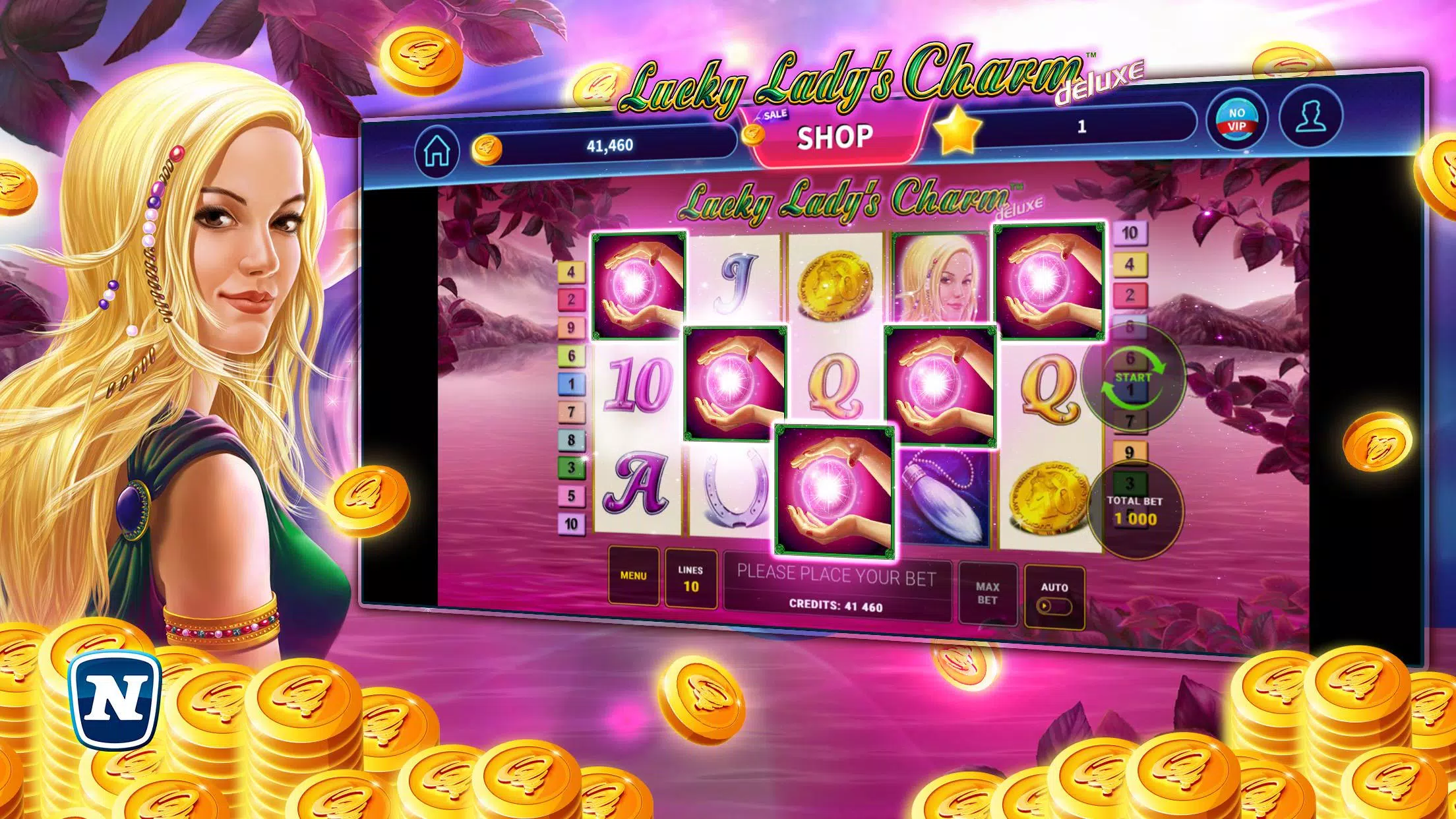 Lucky Lady’s Charm Deluxe Slot ภาพหน้าจอ 0