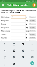 Weight Converter स्क्रीनशॉट 0