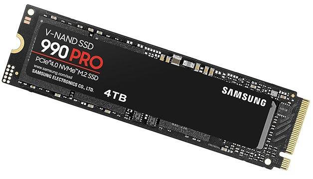 4TB Samsung 990 Pro M.2 SSD：PCIE 4.0最快的$ 120