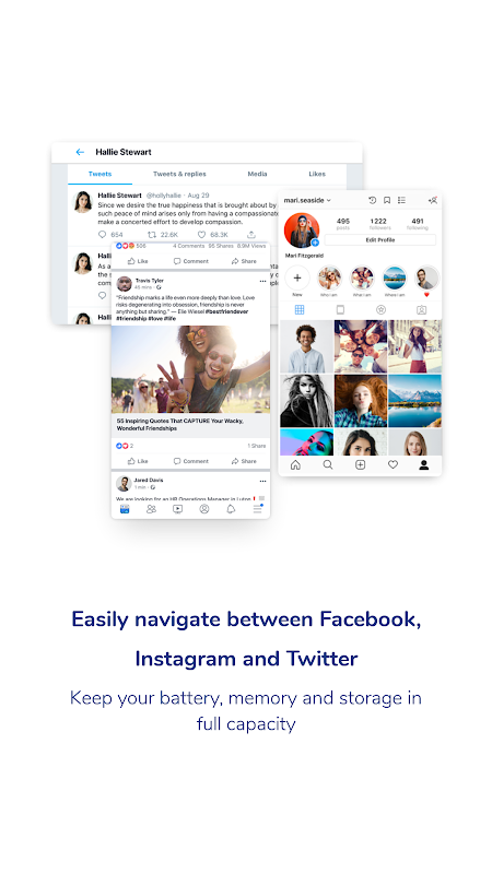 Social One - Facebook, Instagram & Twitter 스크린샷 0