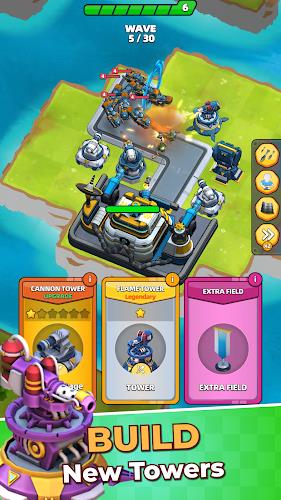 Island Defense TD - Tower War Ảnh chụp màn hình 1