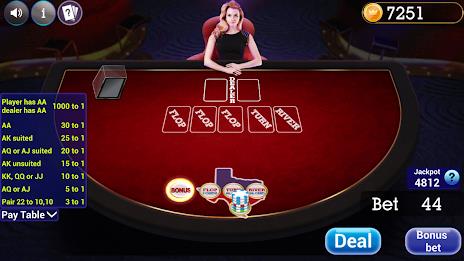 Texas Holdem Progressive Poker Capture d'écran 1