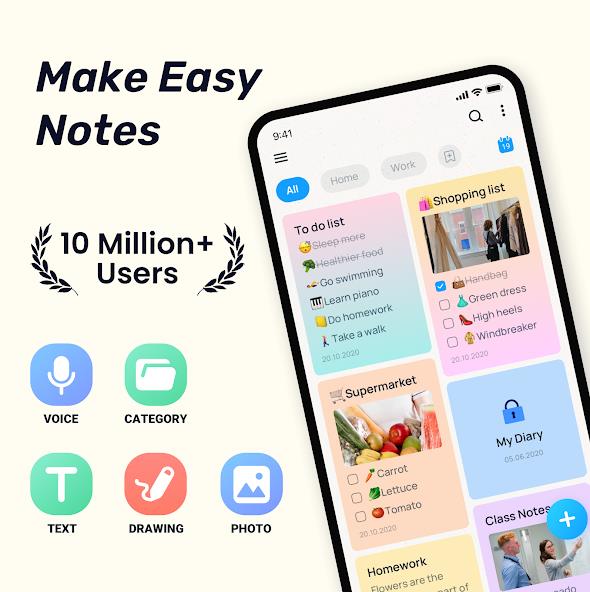 Easy Notes - Notebook, Notepad Mod Screenshot 0