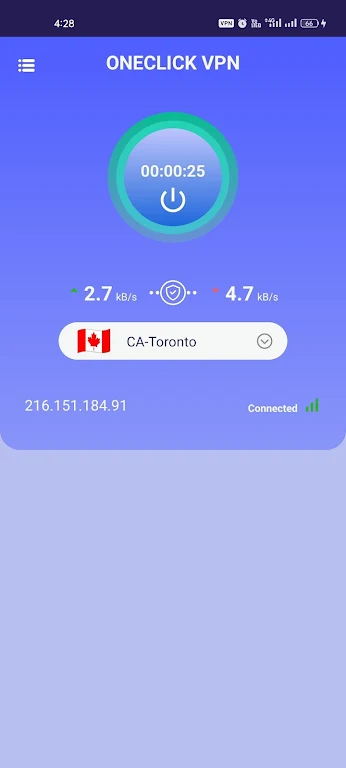 OneClick VPN - Turbo VPN App Screenshot 2