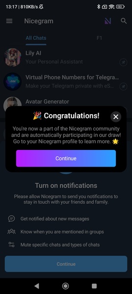 Nicegram: AI Chat for Telegram 스크린샷 0