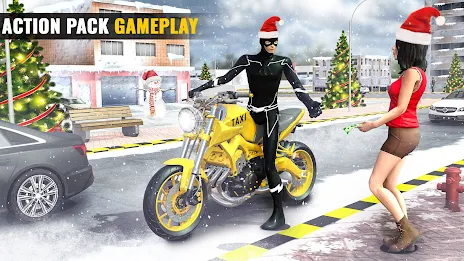 Superhero Bike Taxi Bike Games Captura de tela 2