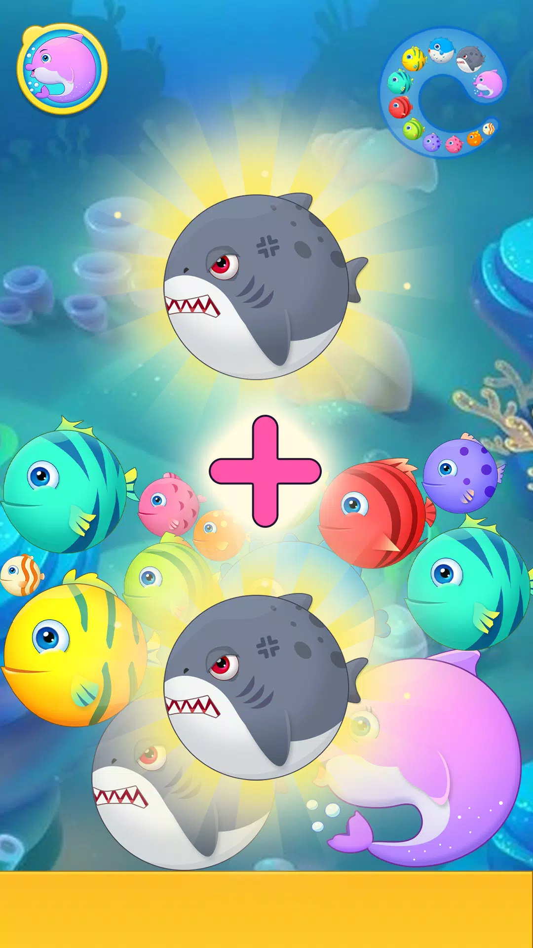 Sea Animals - Merge Game स्क्रीनशॉट 1