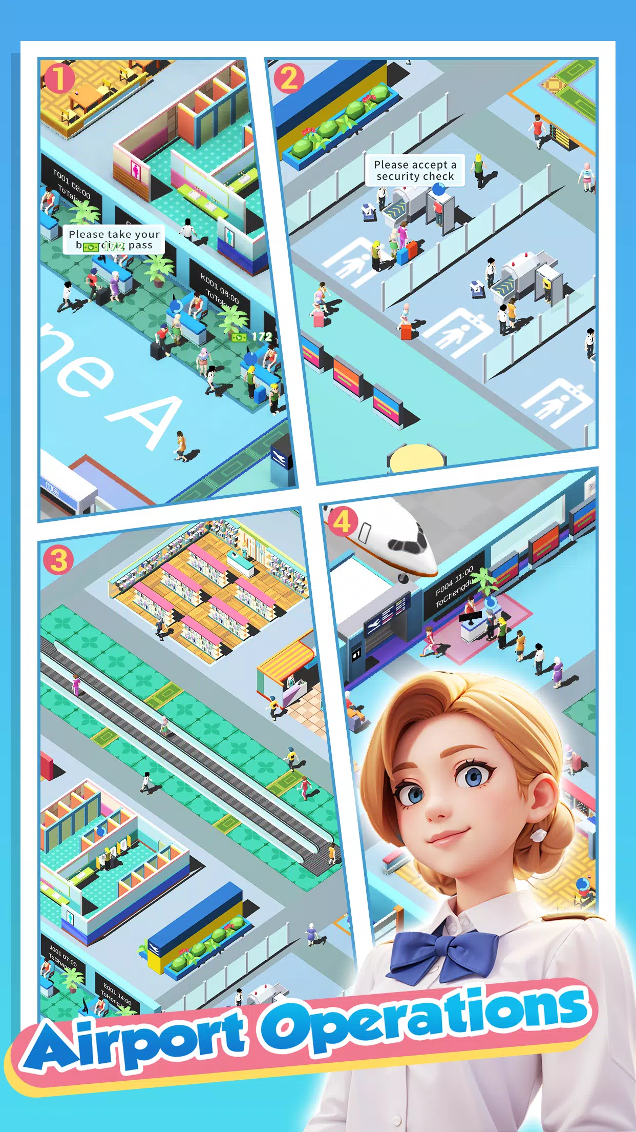 Happy Airport:Simulator Captura de pantalla 3