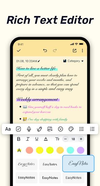 Easy Notes - Notebook, Notepad Mod Screenshot 2