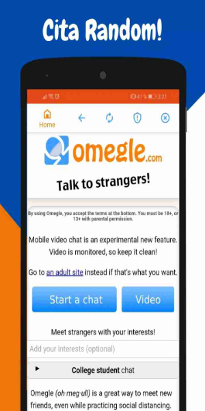 Omegle : Talk to Strangers Schermafbeelding 0