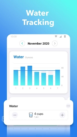 Nutrilio Food Journal Water & Weight Tracking Screenshot 2