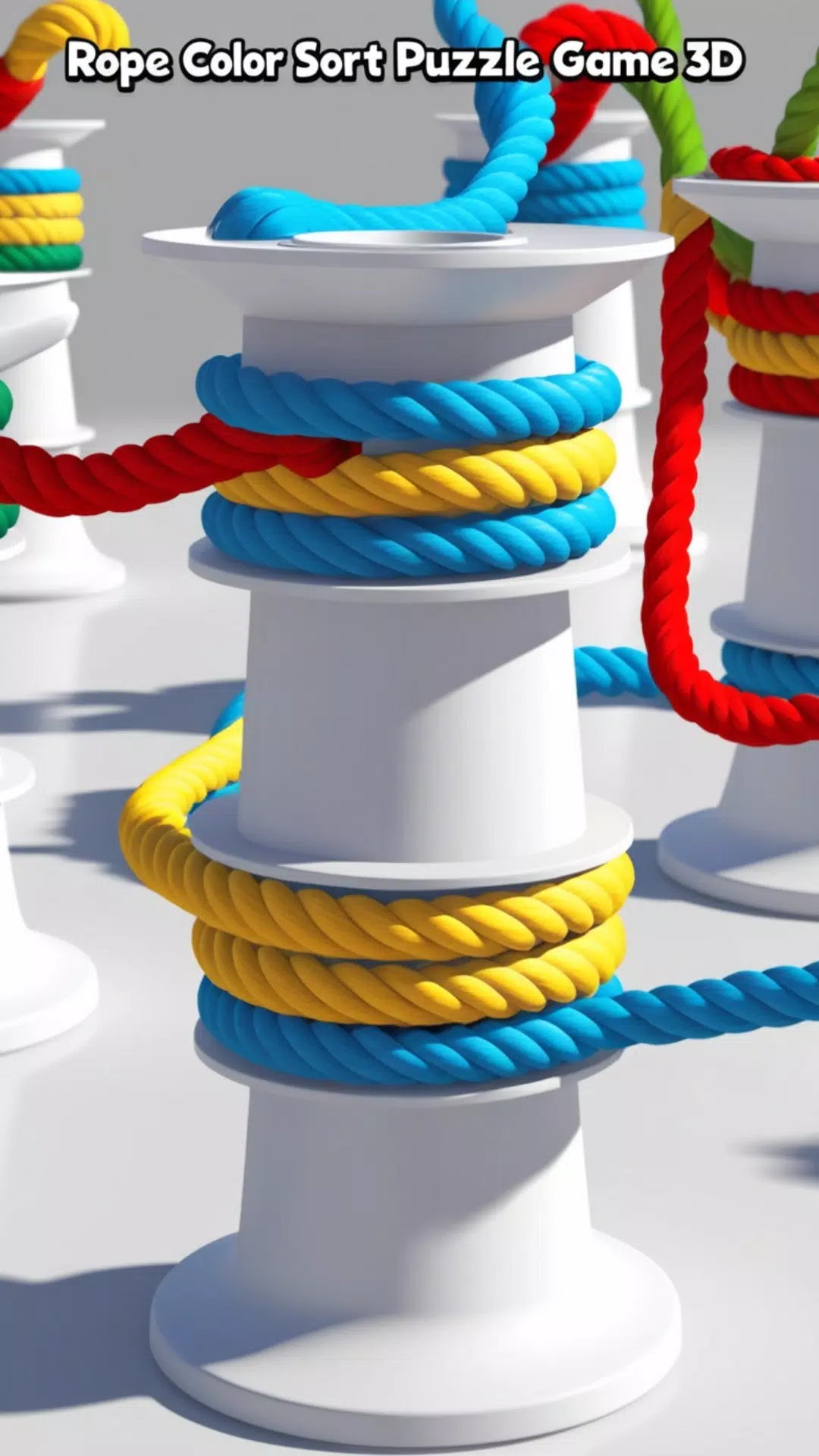 Rope Color Sort Puzzle Game 3D Screenshot 1