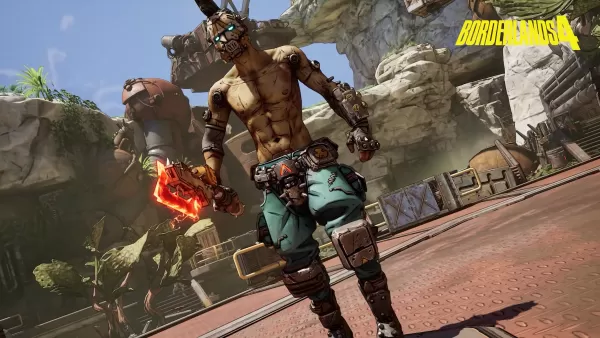 Vault Hunter using new grappling hook ability