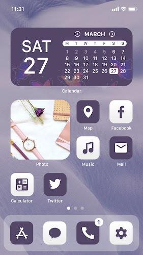 Wow Violet Theme - Icon Pack Captura de tela 0