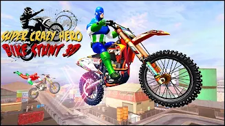 Bike Games Stunts: Spider Hero स्क्रीनशॉट 0