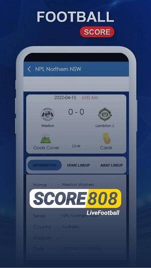 Score808 APK na Androida