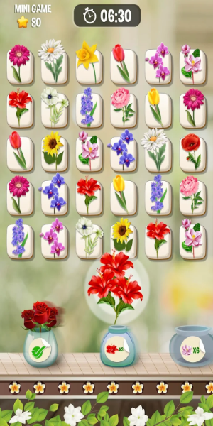 Zen Blossom: Flower Tile Match হল একটি একটি শান্ত ফুলের বাগানে সেট করা প্রশান্তিময় ম্যাচ 3 ধাঁধা খেলা। খেলোয়াড়রা রঙিন ফুলের টাইলগুলিকে বোর্ড থেকে পরিষ্কার করতে এবং উদ্দেশ্যগুলি সম্পূর্ণ করতে মেলে। আপনি স্তরের মধ্য দিয়ে অগ্রসর হওয়ার সাথে সাথে শান্ত সঙ্গীত এবং সুন্দর ভিজ্যুয়াল উপভোগ করুন, প্রতিটি অফার করে অনন্য চ্যালেঞ্জ এবং পুরষ্কার। শক্তিশালী সংমিশ্রণ তৈরি করতে এবং আপনার গেমপ্লে অভিজ্ঞতা বাড়াতে বিশেষ বোনাস আনলক করার কৌশল করুন। জেন ব্লসমের শান্তিময় বিশ্বে শিথিল করুন, বিশ্রাম নিন এবং নিজেকে নিমজ্জিত করুন।<br>জেন ব্লসম তাদের জন্য একটি গেম যারা:<br>
Zen Blossom: Flower Tile Match<br>একটি সাধারণ ধাঁধা, বা নৈমিত্তিক খেলা খুঁজুন এবং সময় কাটানোর জন্য </p><ul>প্রকৃতি, ফুল, প্রজাপতি এবং পাখিদের গান গাইতে ভালবাসুন,...<li></li>আপনার উন্নতি করতে চান চোখের দক্ষতা<li></li>প্রশিক্ষিত করতে চান <li>, ফোকাস উন্নত করতে চান গেমস</li><img src=